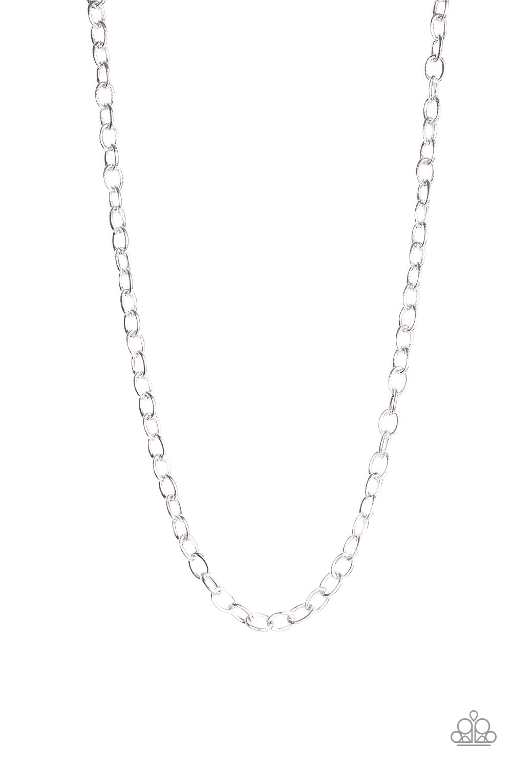 Courtside Seats - silver - Paparazzi MENS necklace