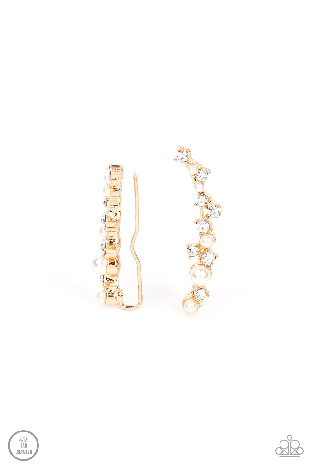 Couture Crawl - gold - Paparazzi earrings