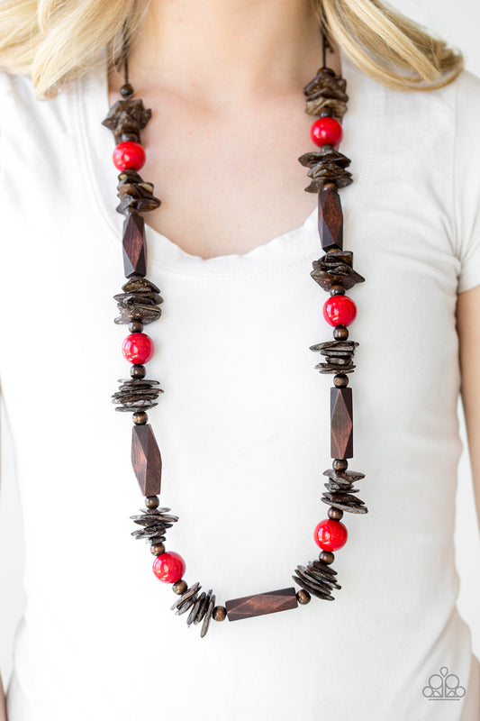 Cozumel Coast - red - Paparazzi necklace