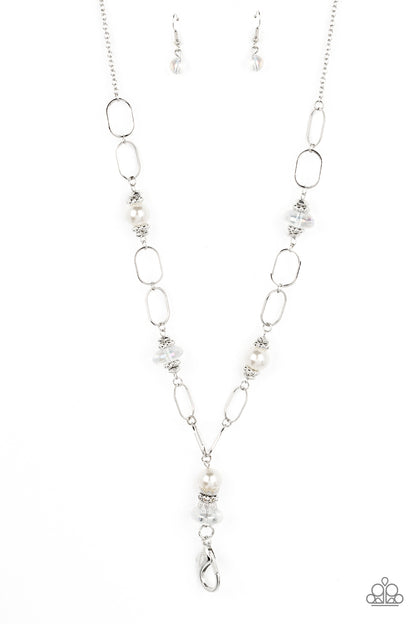 Creative Couture - white - Paparazzi LANYARD necklace