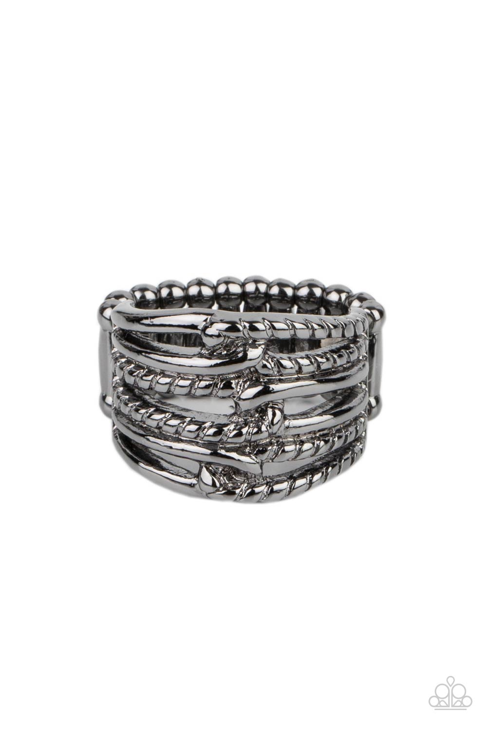 Crossing Signals - black - Paparazzi ring