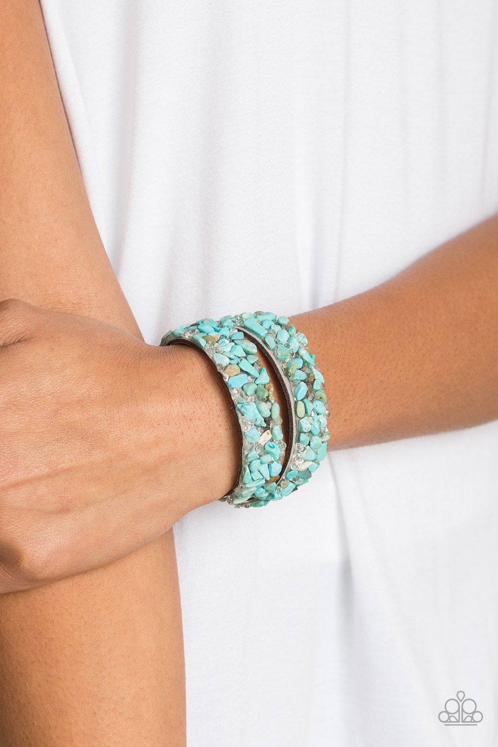 Crush to Conclusions - blue - Paparazzi wrap bracelet