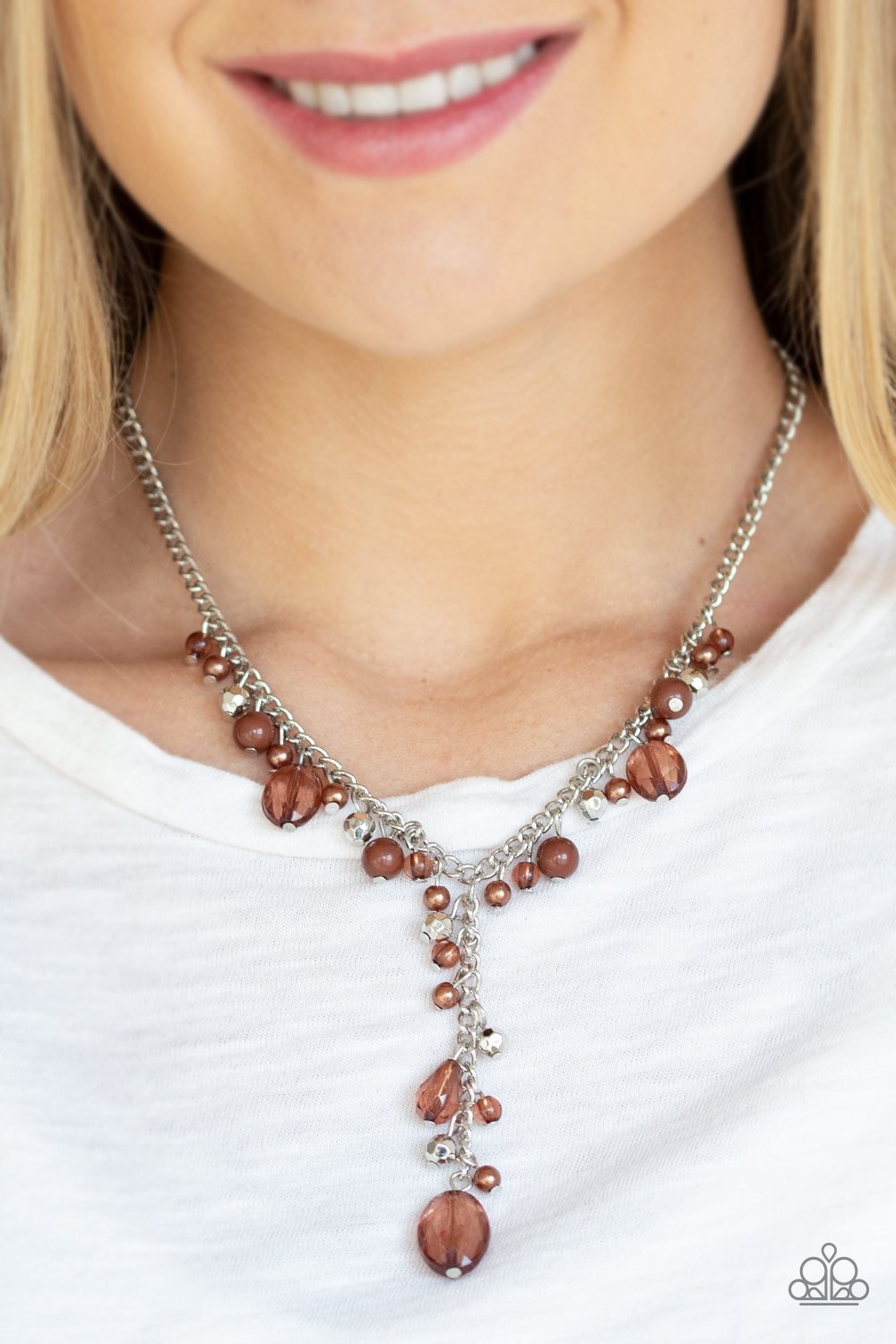 Crystal Couture-brown-Paparazzi necklace
