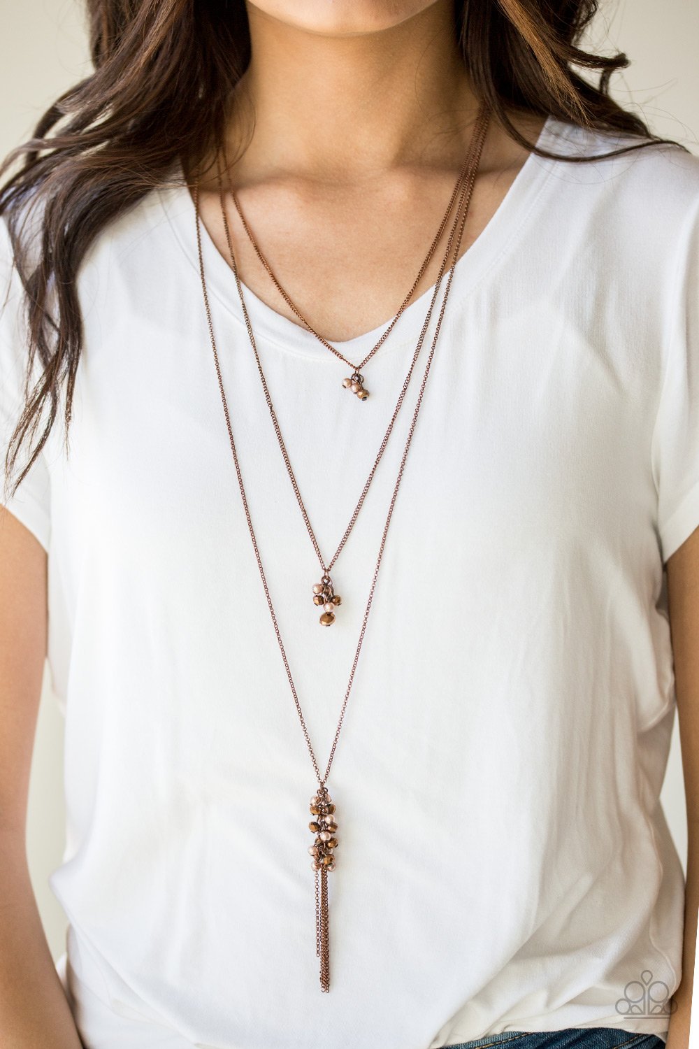 Crystal Cruiser - copper - Paparazzi necklace