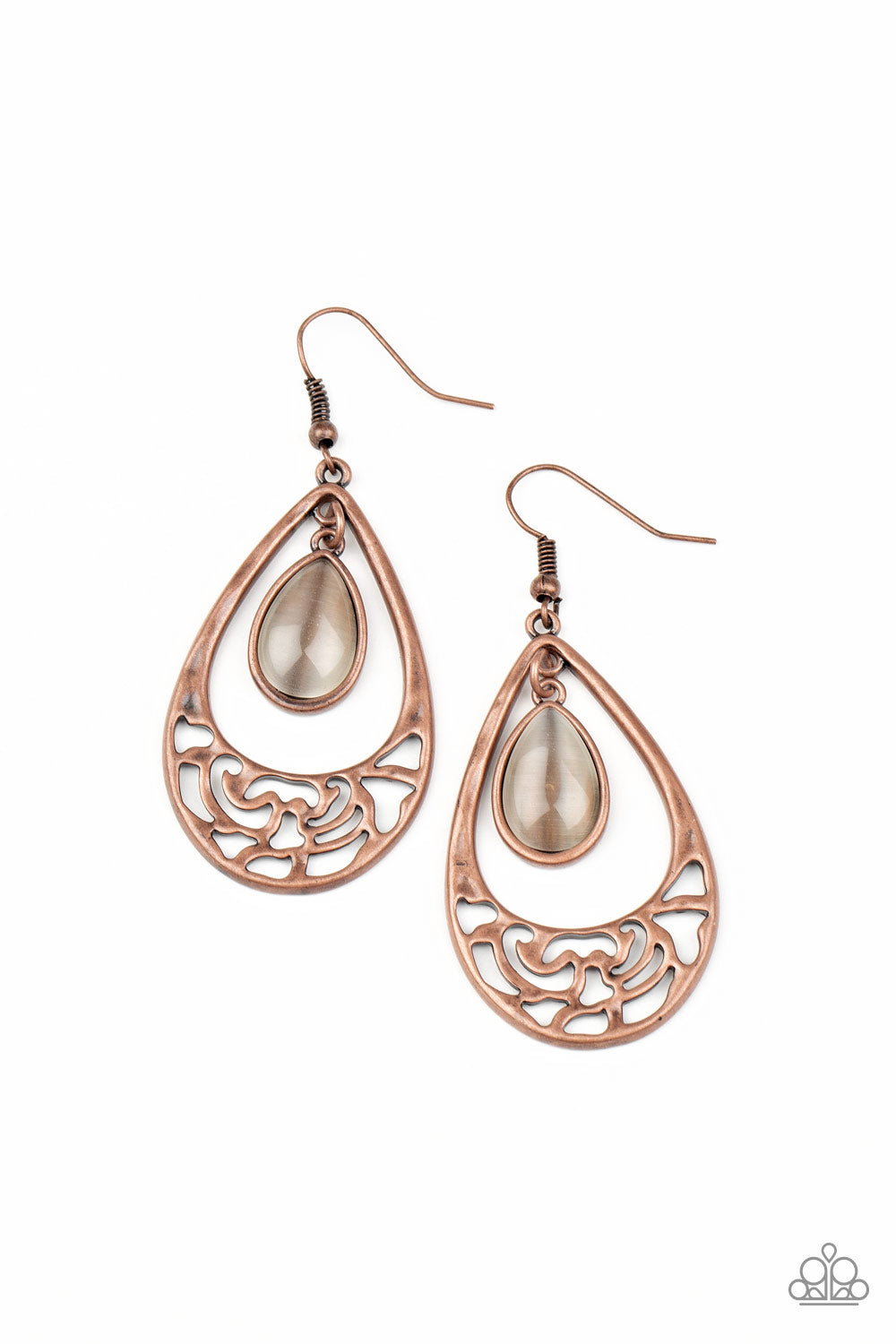 DEW You Feel Me? - copper - Paparazzi earrings