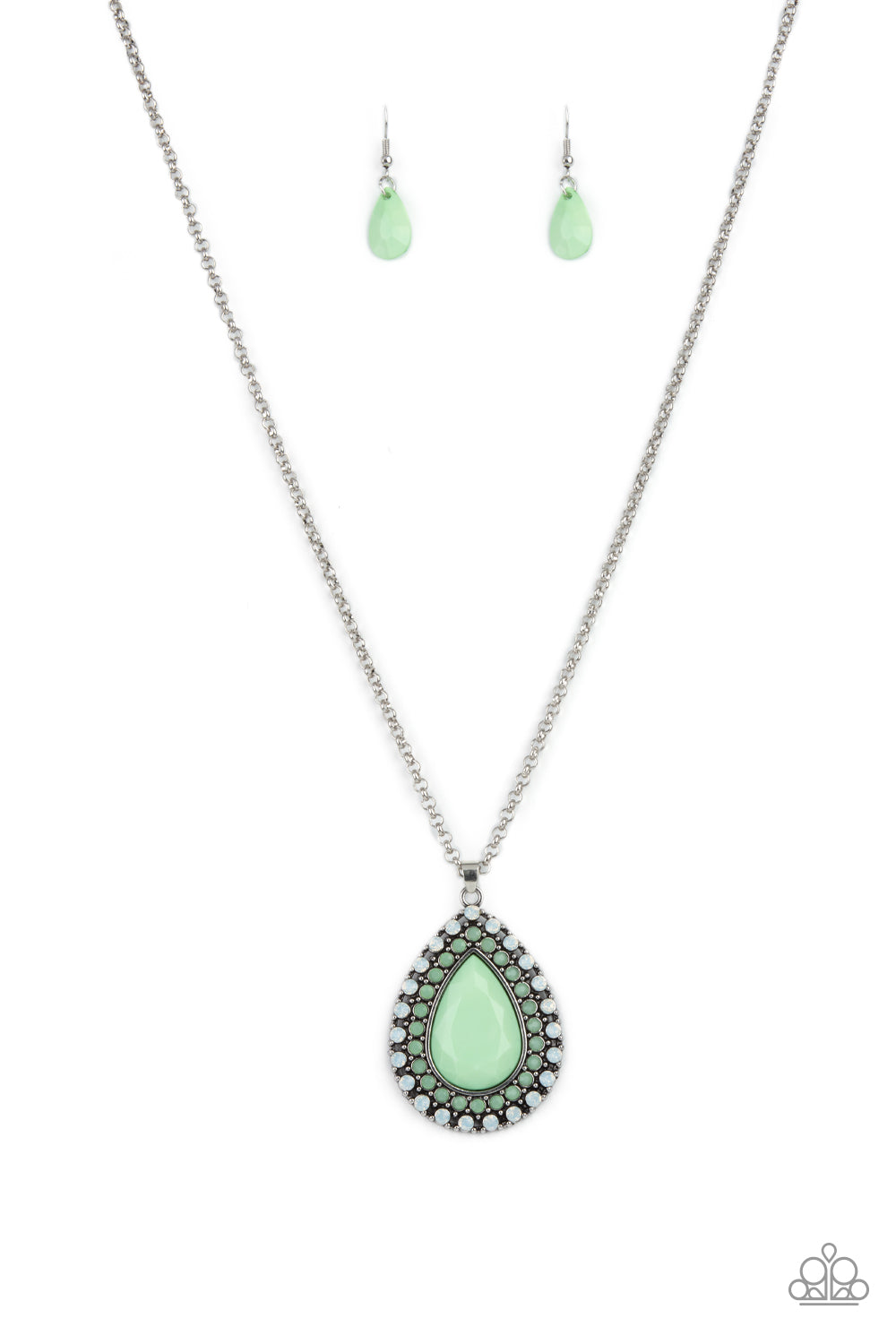 DROPLET Like Its Hot - green - Paparazzi necklace