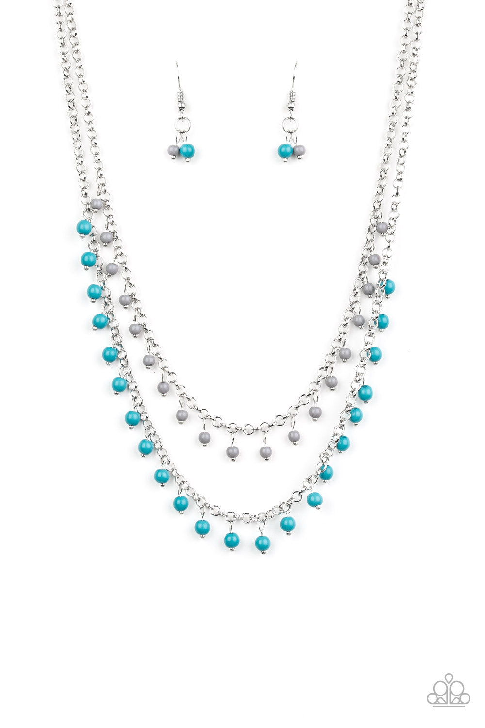 Dainty Distraction - blue - Paparazzi necklace