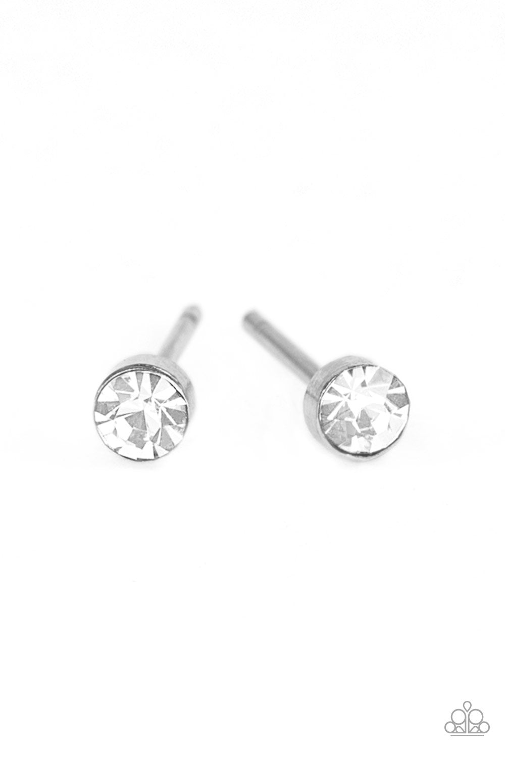 Dainty Decor - white - Paparazzi earrings