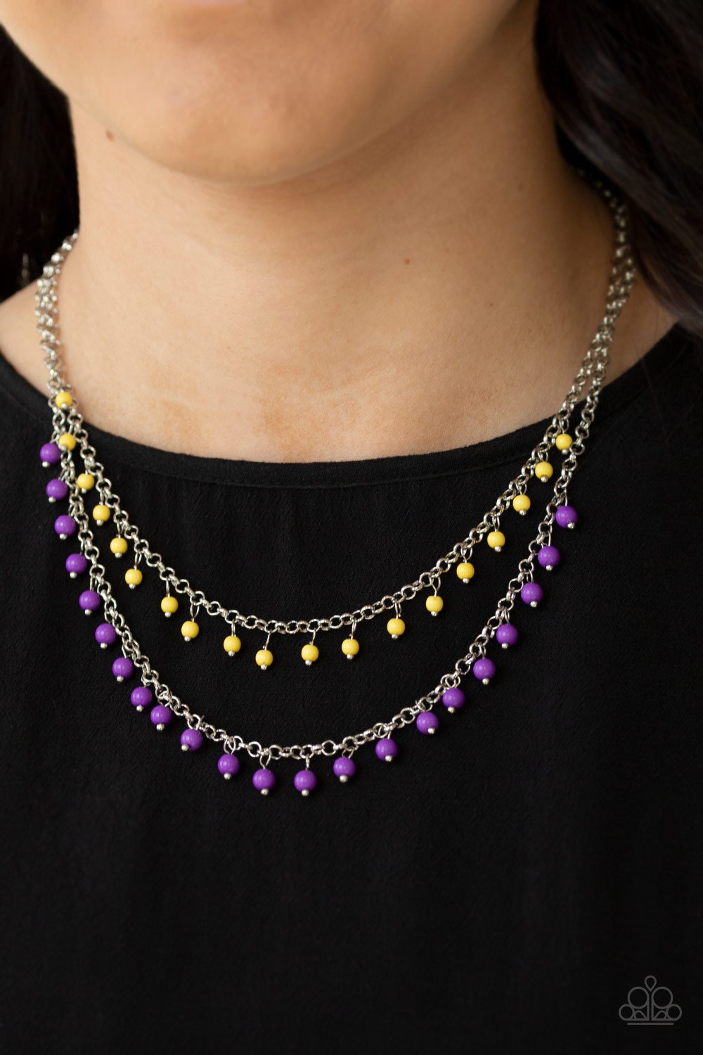 Dainty Distraction-purple-Paparazzi necklace