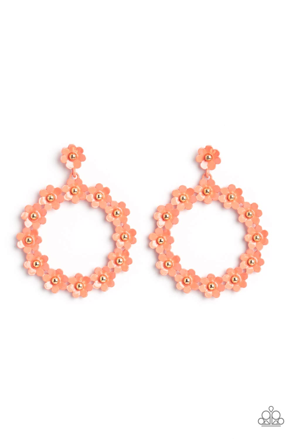 Daisy Meadows - orange - Paparazzi earrings