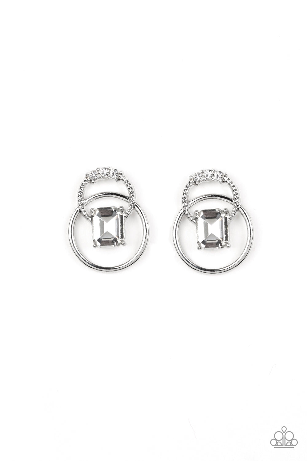 Dangerously Dapper - white - Paparazzi earrings