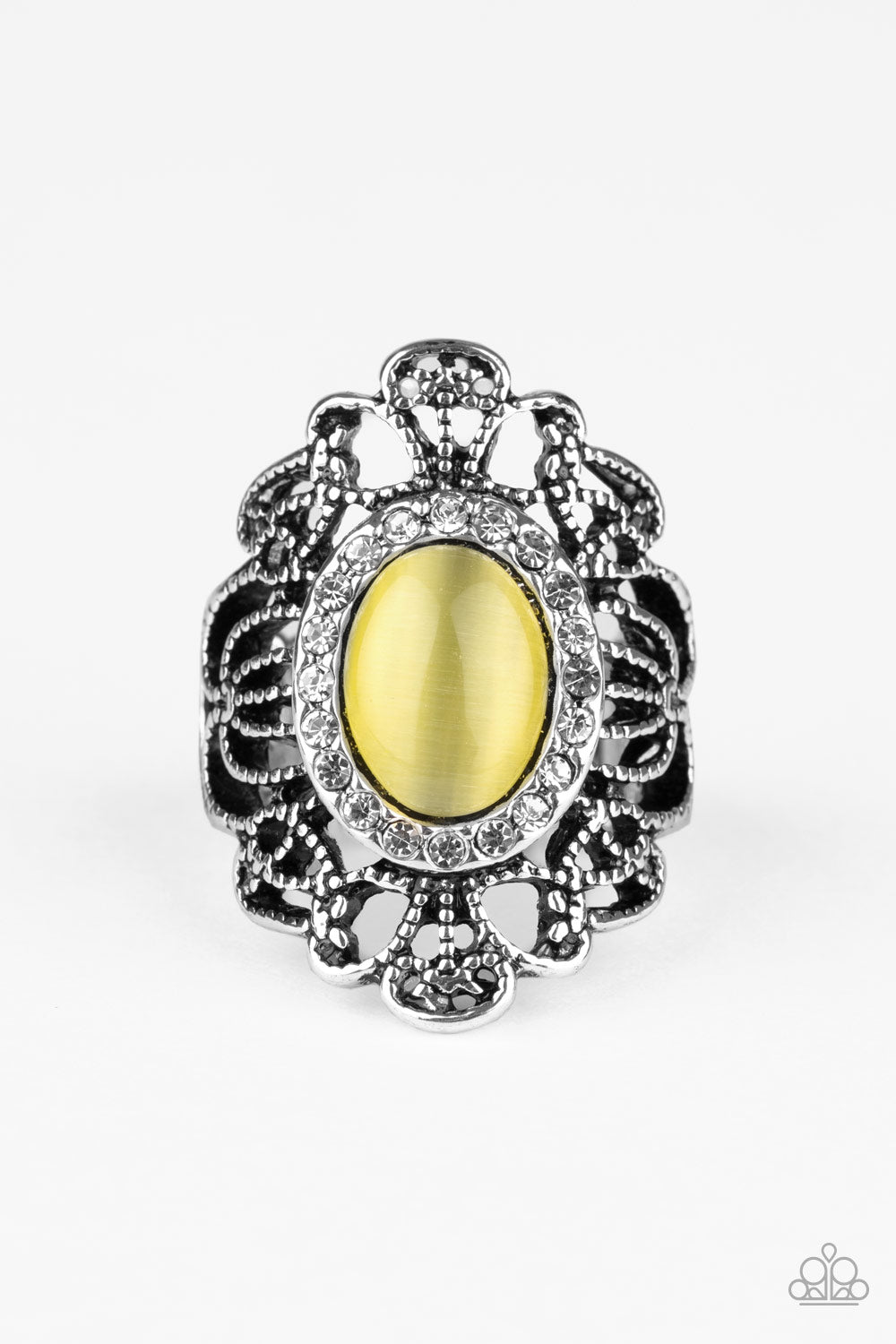Dashingly Dewy - yellow - Paparazzi ring