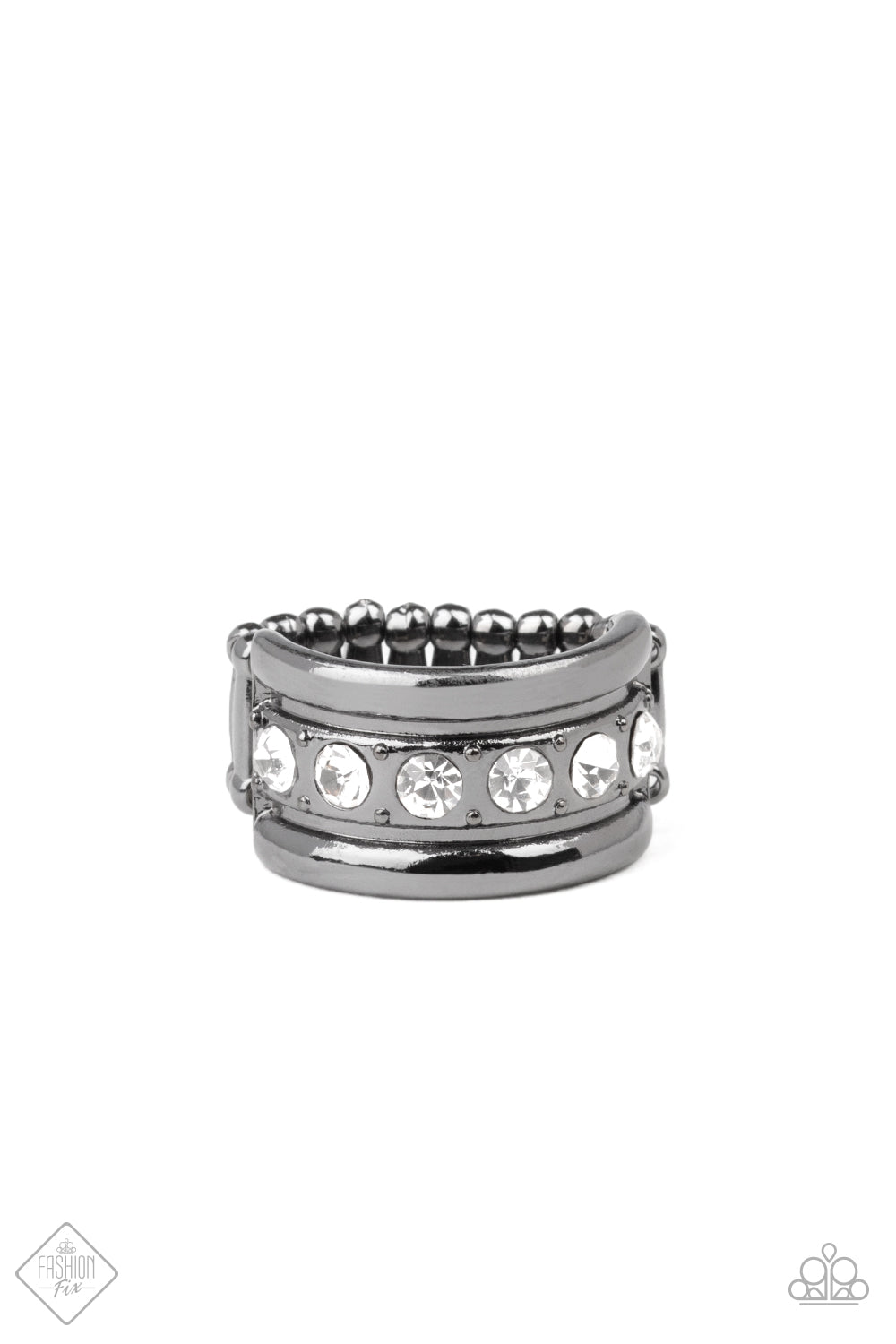 Dauntless Shine - black - Paparazzi ring