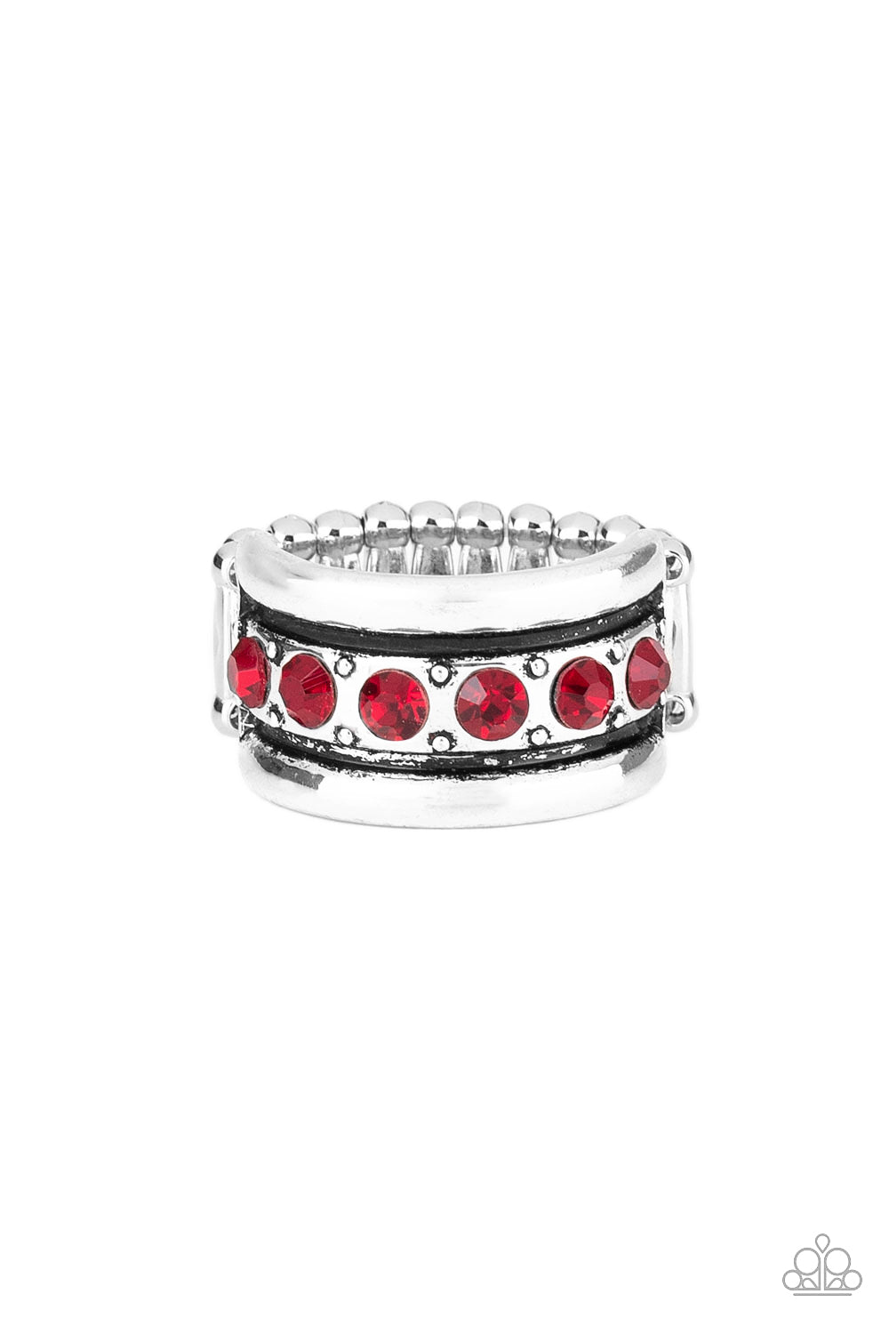 Dauntless Shine - red - Paparazzi ring