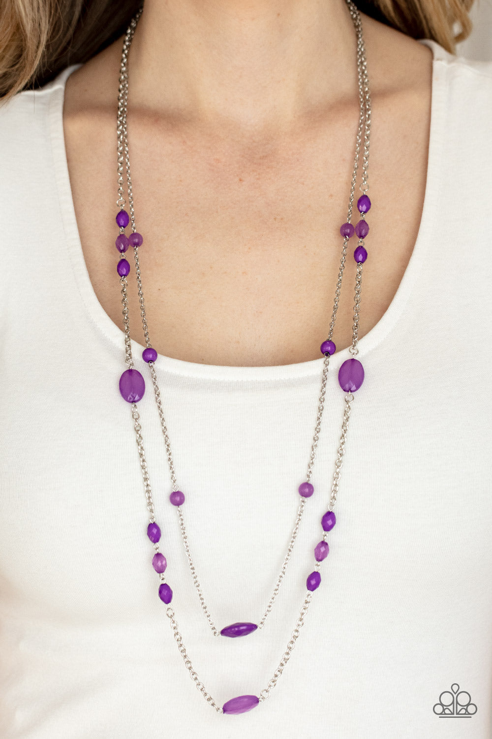 Paparazzi long deals purple necklace