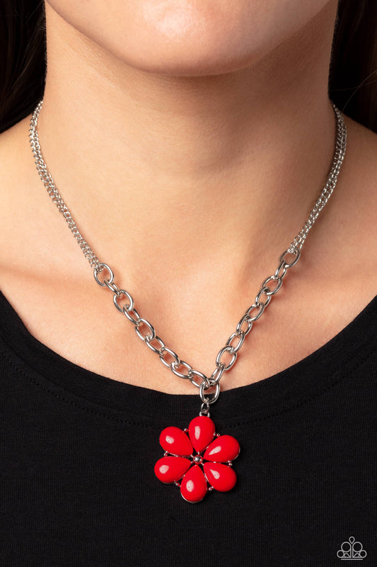 Dazzling Dahlia - red - Paparazzi necklace
