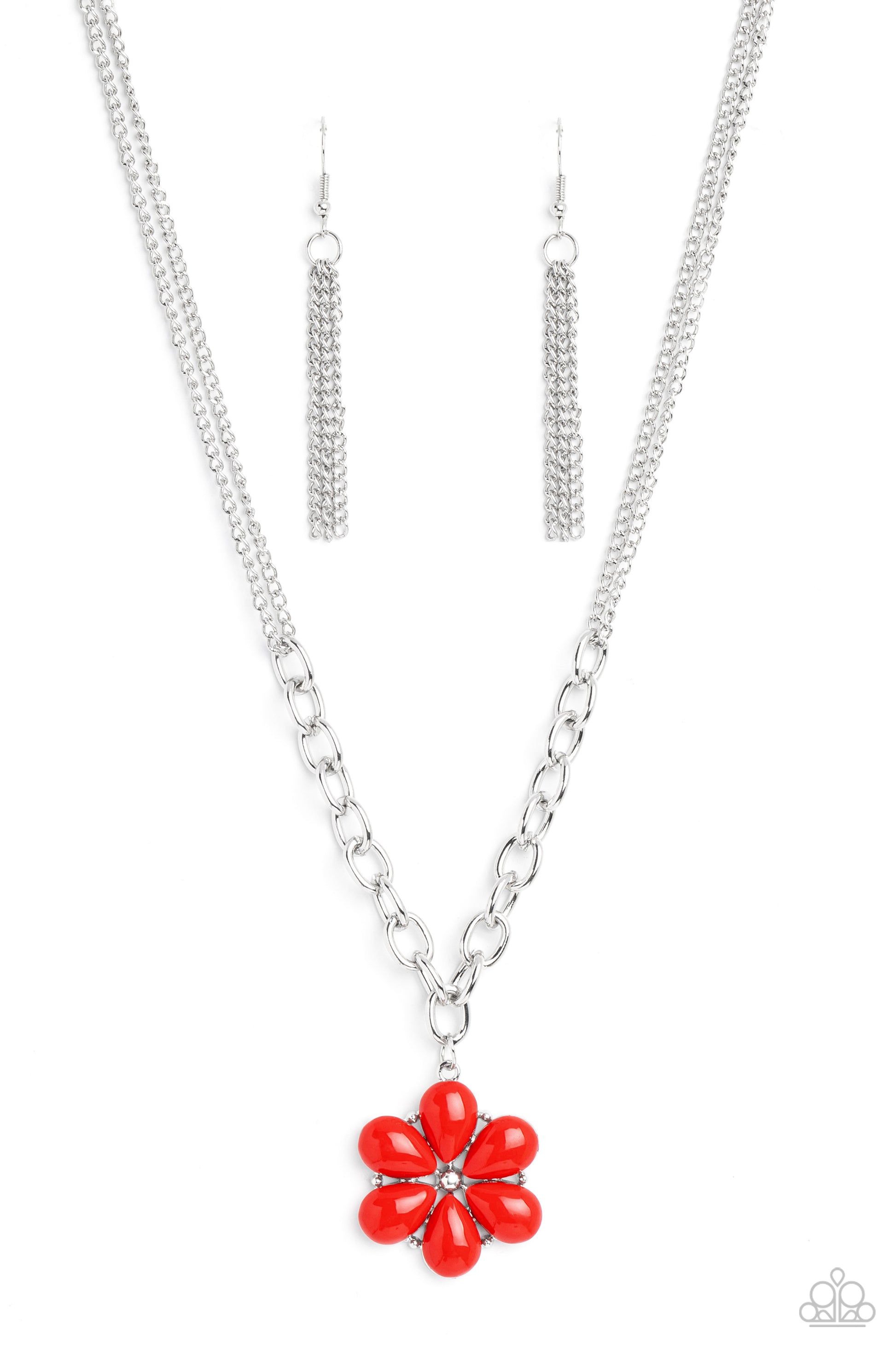 Dazzling Dahlia - red - Paparazzi necklace