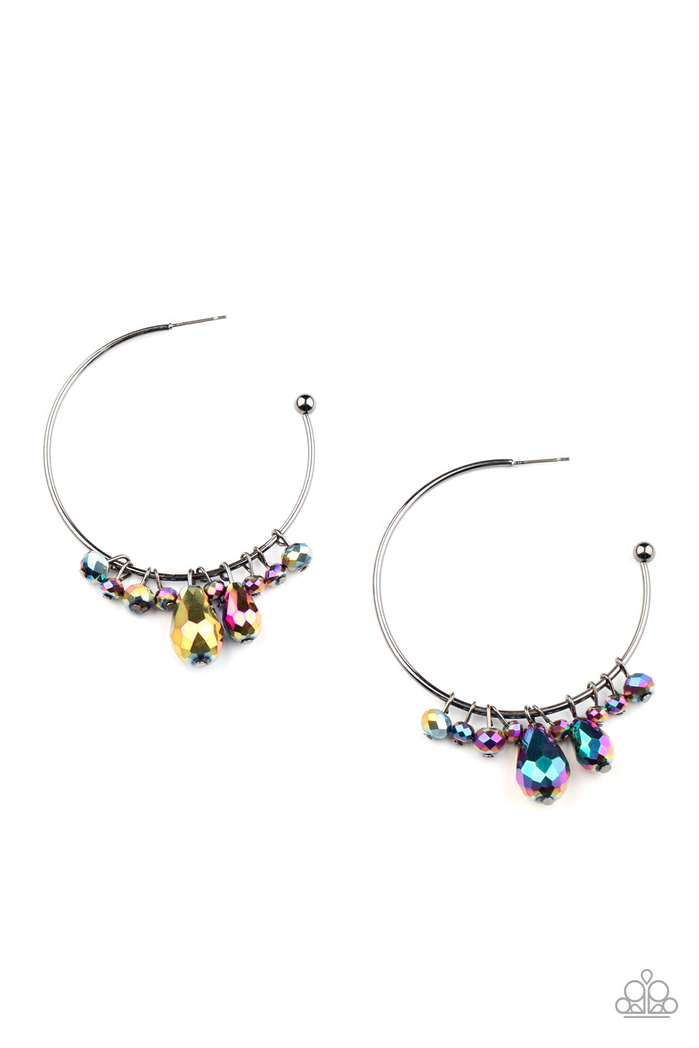 Dazzling Downpour - multi - Paparazzi earrings