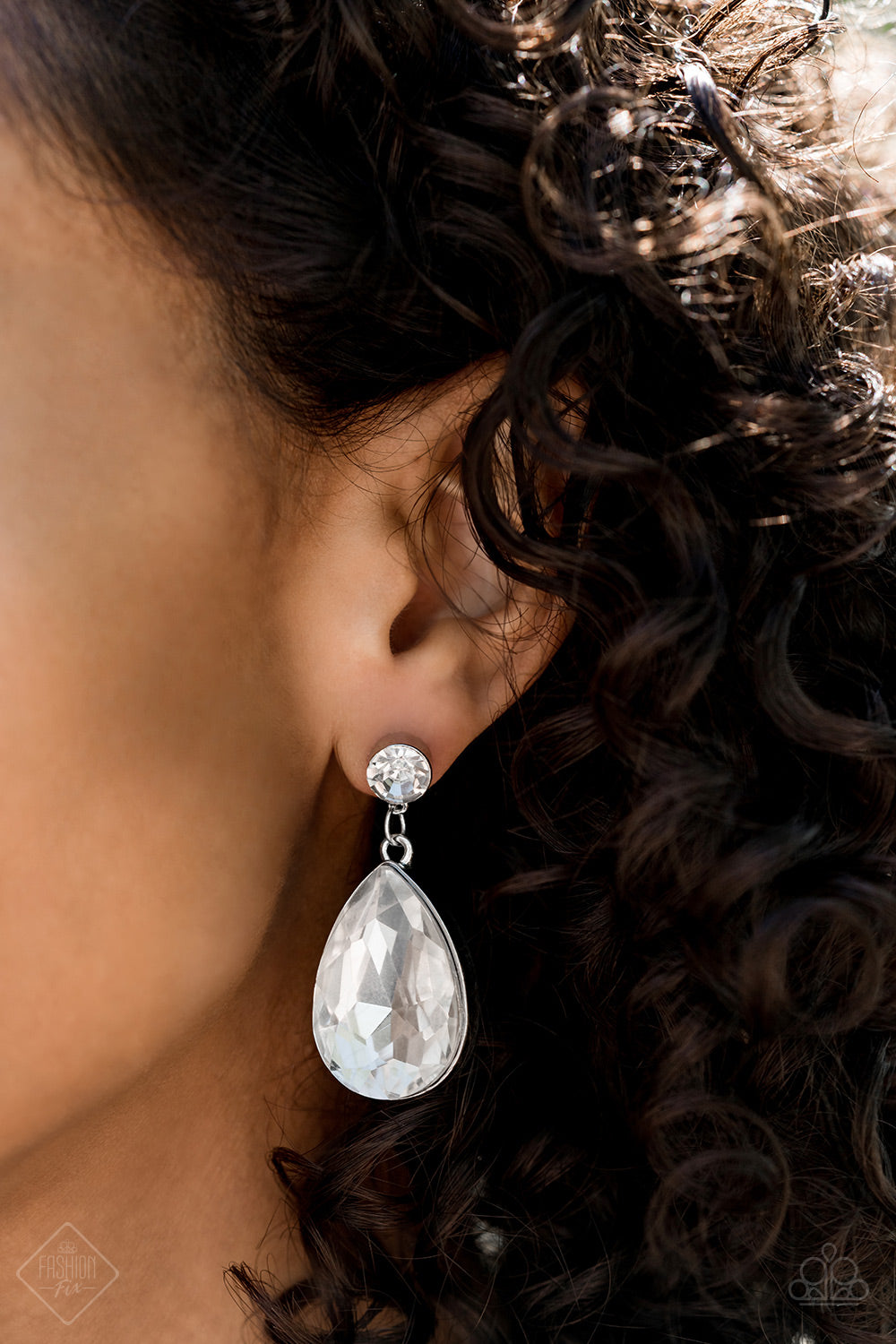 Debutante Dazzle - white - Paparazzi earrings