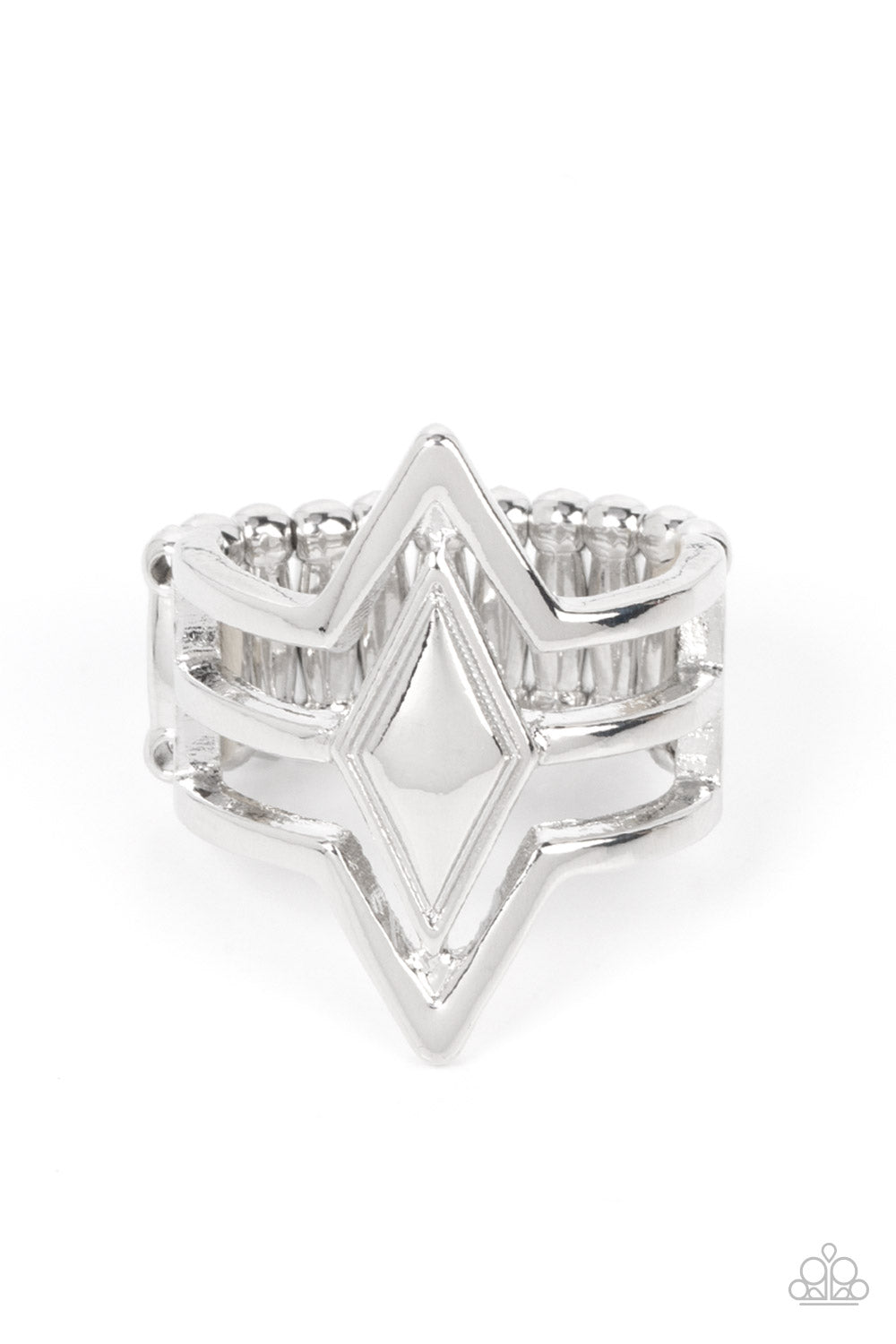 Deceivingly Diamond - silver - Paparazzi ring