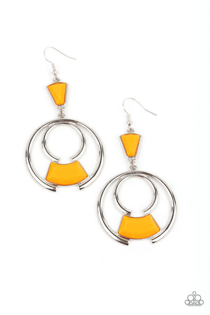Deco Dancing - orange - Paparazzi earrings