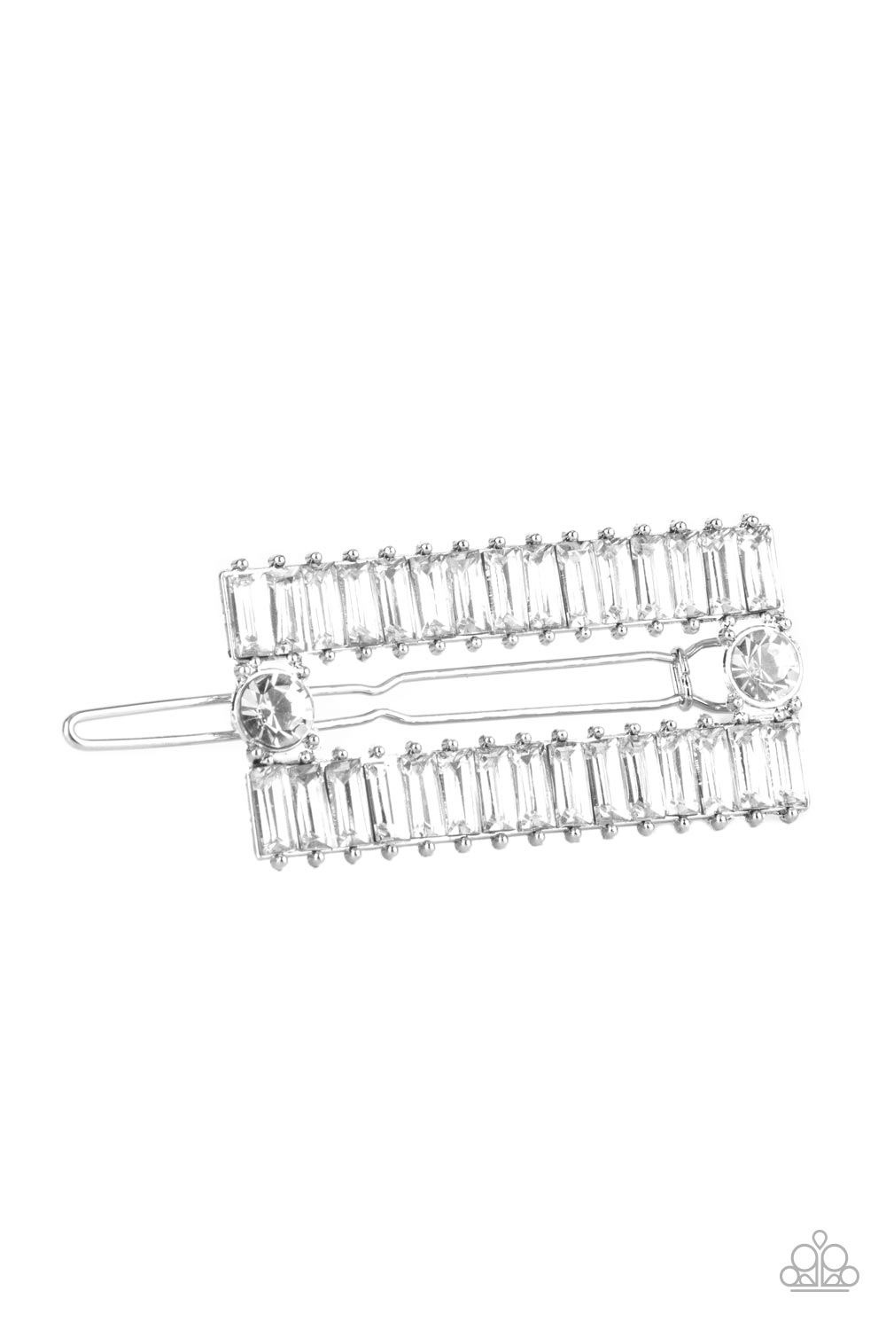 Deco Dynasty - white - Paparazzi hair clip