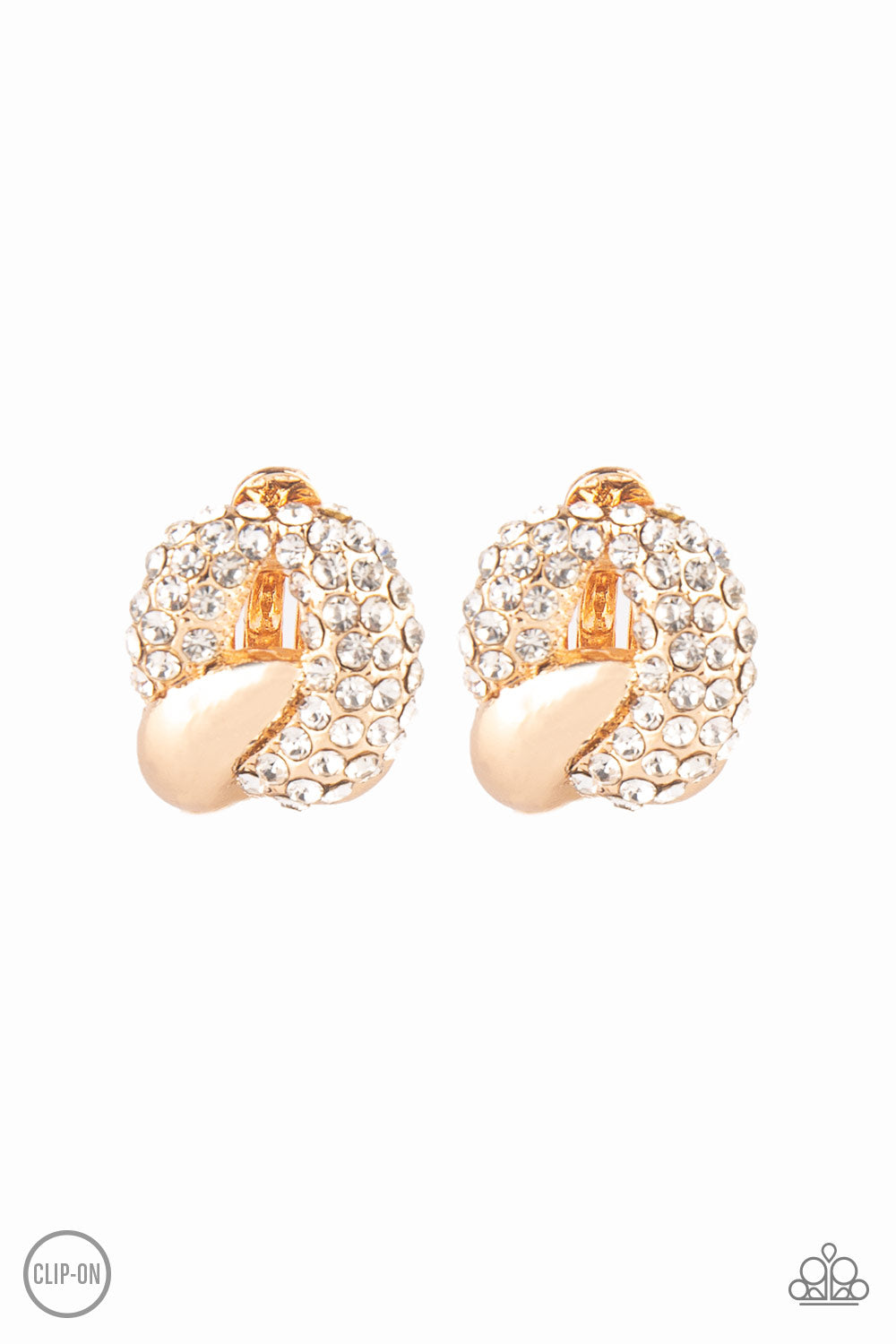 Definitely Date Night - gold - Paparazzi Clip On earrings