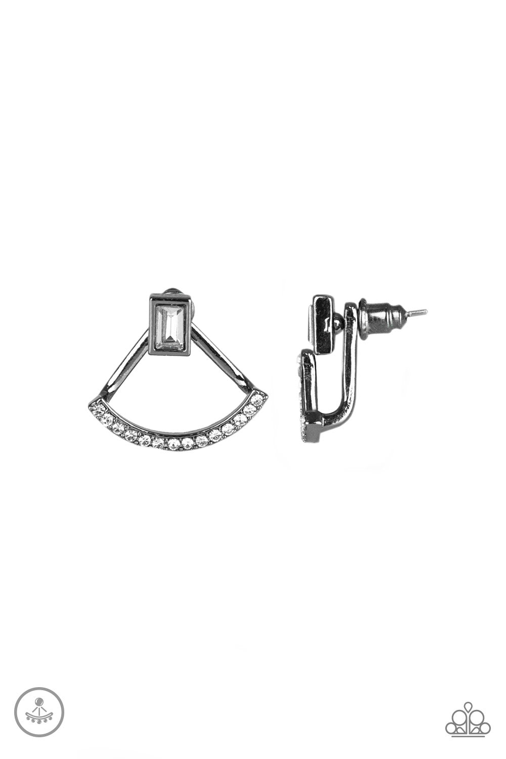 Delicate Arches - black - Paparazzi earrings