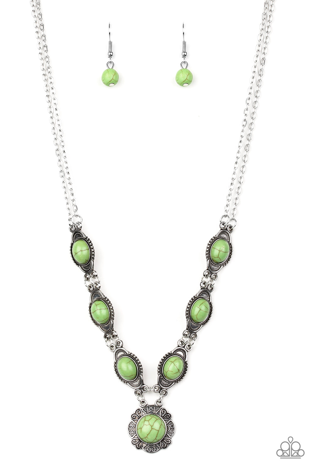 Desert Dreamin - green - Paparazzi necklace