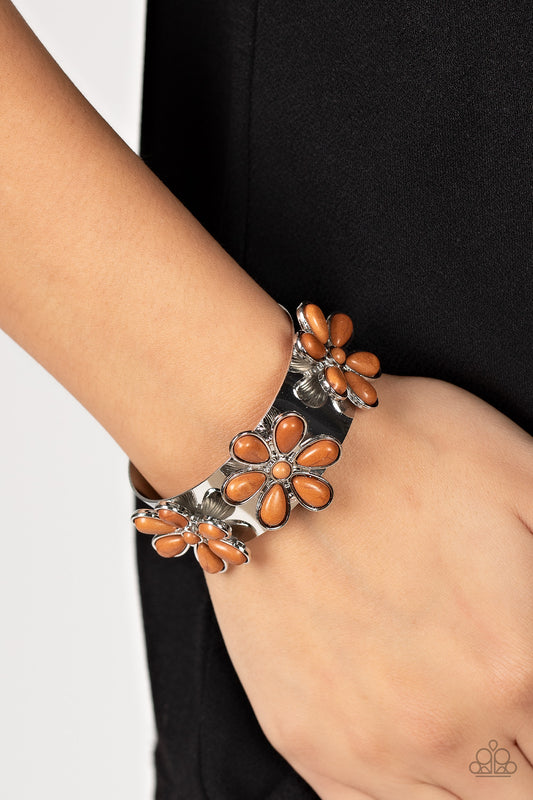 Desert Flower Patch - brown - Paparazzi bracelet