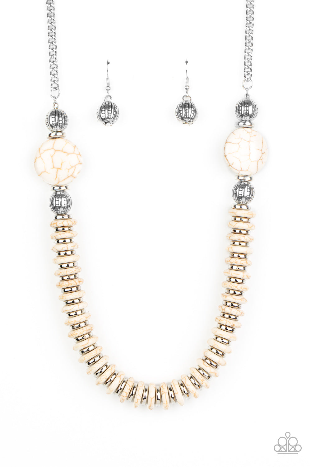 Desert Revival - white - Paparazzi necklace