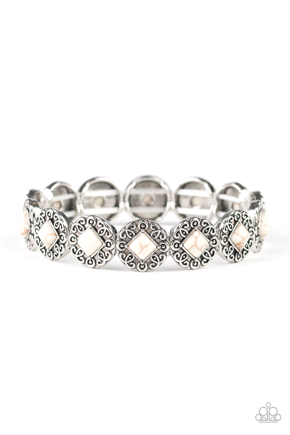 Desert Dilemma - white - Paparazzi bracelet