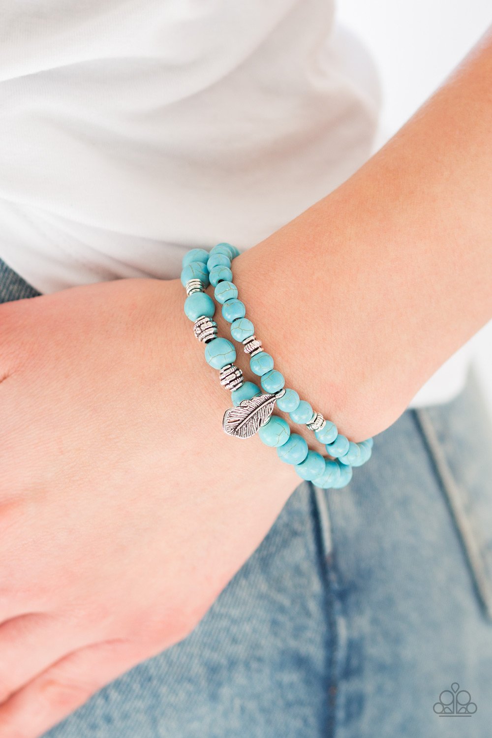Desert Dove-blue-Paparazzi bracelet