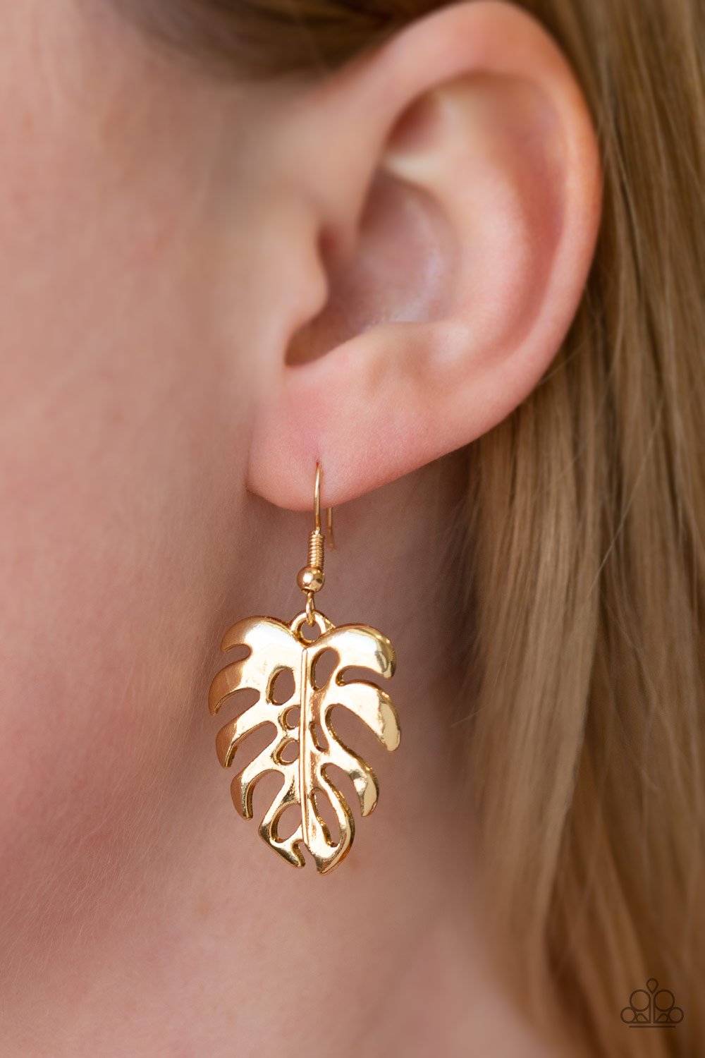 Desert Palms-gold-Paparazzi earrings