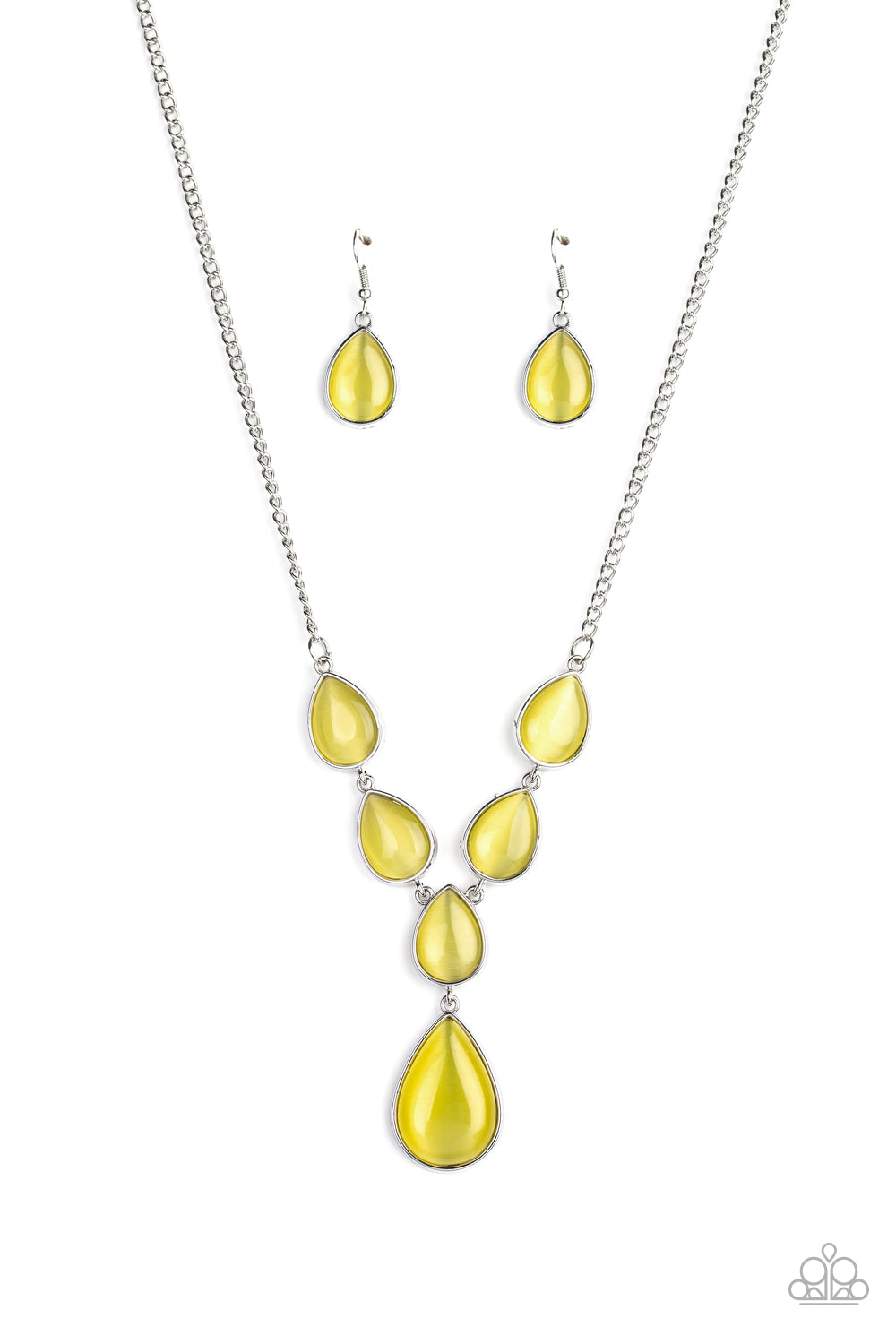 Dewy Decadence - yellow - Paparazzi necklace