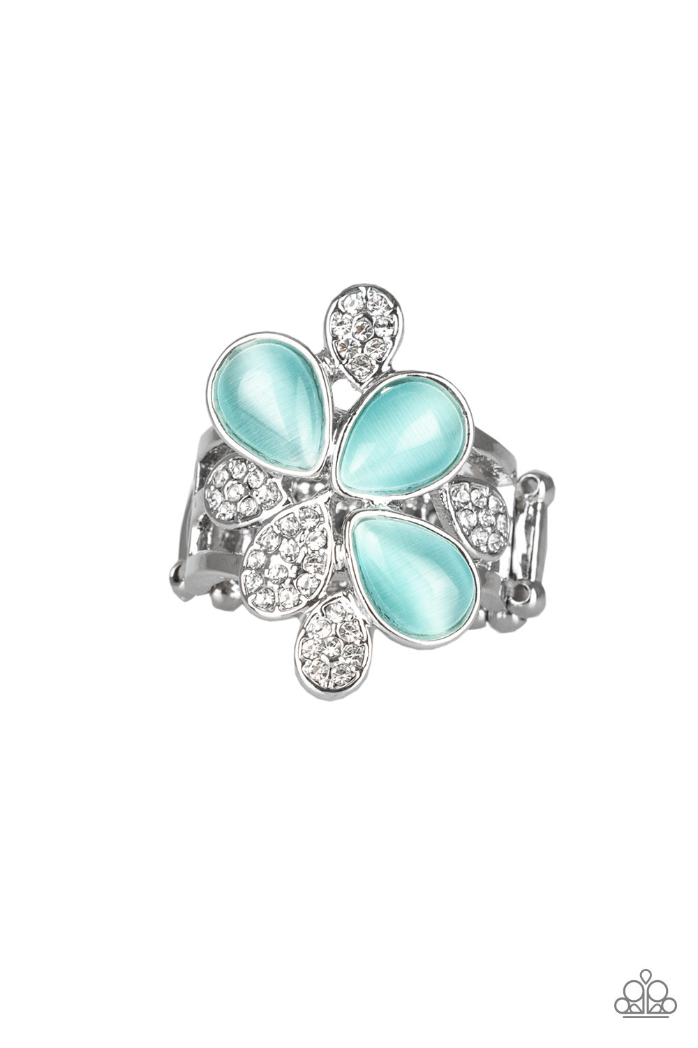 Diamond Daises - blue - Paparazzi ring
