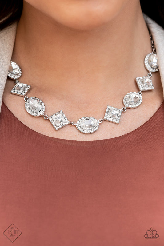 Diamond of the Season - white - Paparazzi necklace