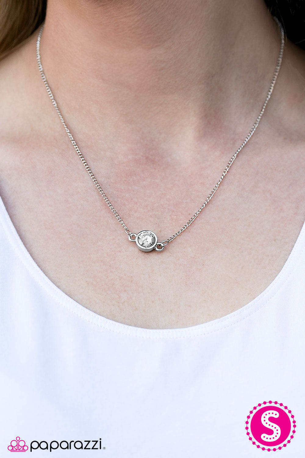 Diamonds Speak Louder Than Words - White - Paparazzi necklace