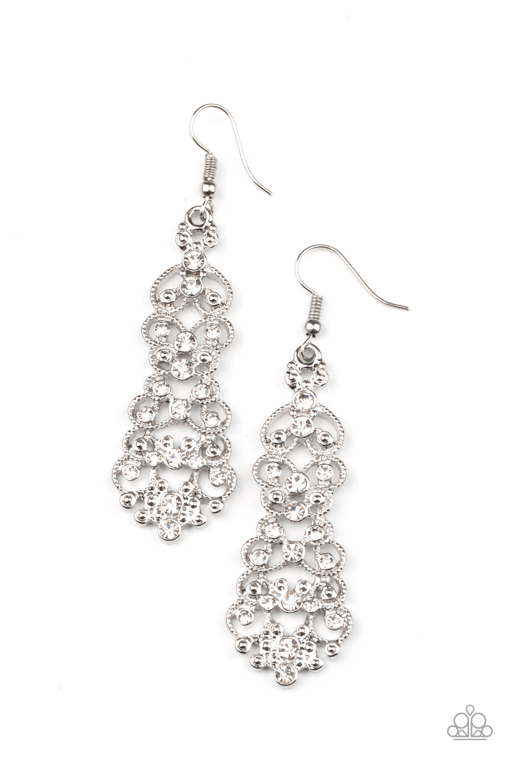 Diva Decorum - white - Paparazzi earrings