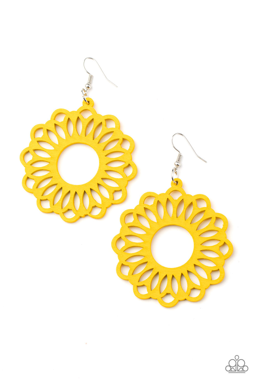 Dominican Daisy - yellow - Paparazzi earrings