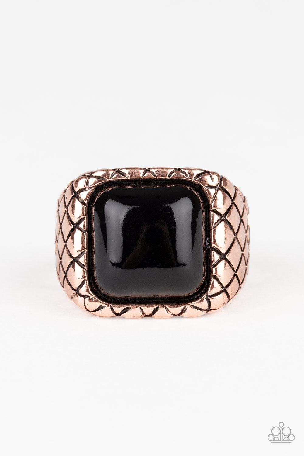 Don't Cross Me - copper - Paparazzi MENS ring