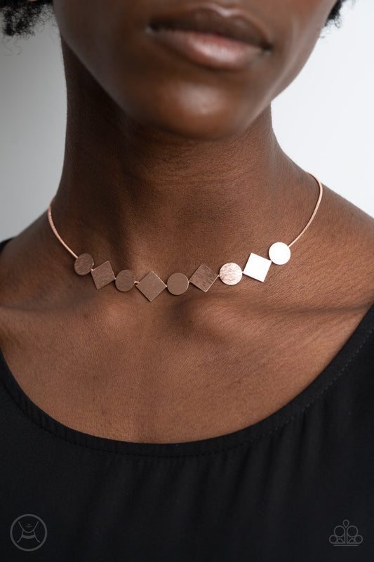 Don't Get Bent Out Of Shape - copper - Paparazzi necklace