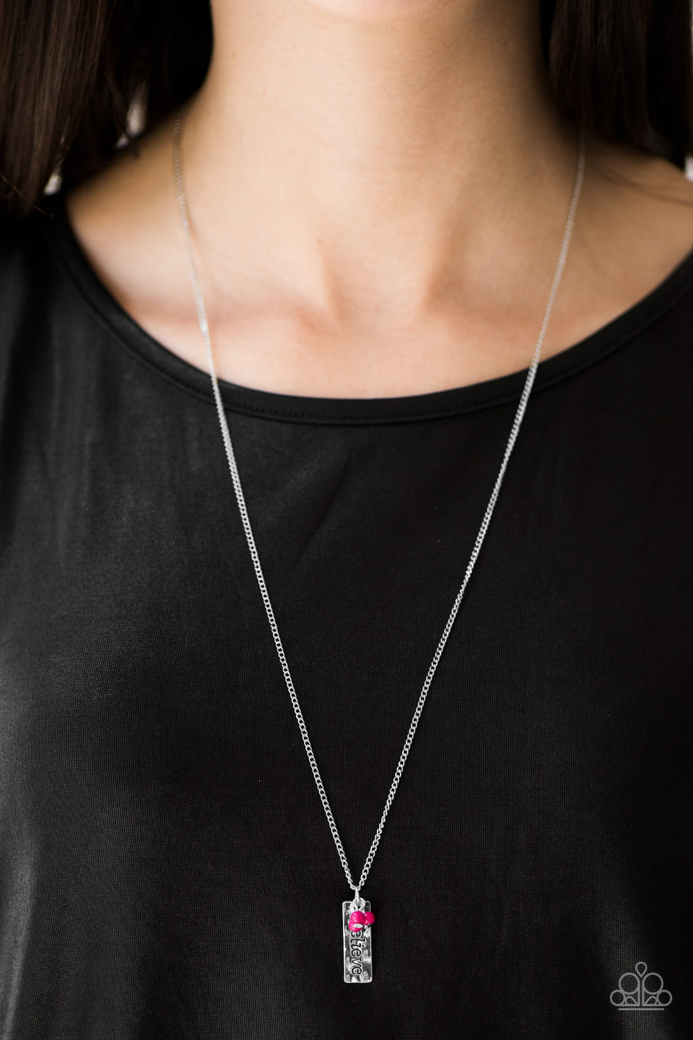 Dont Stop Believing - pink - Paparazzi necklace