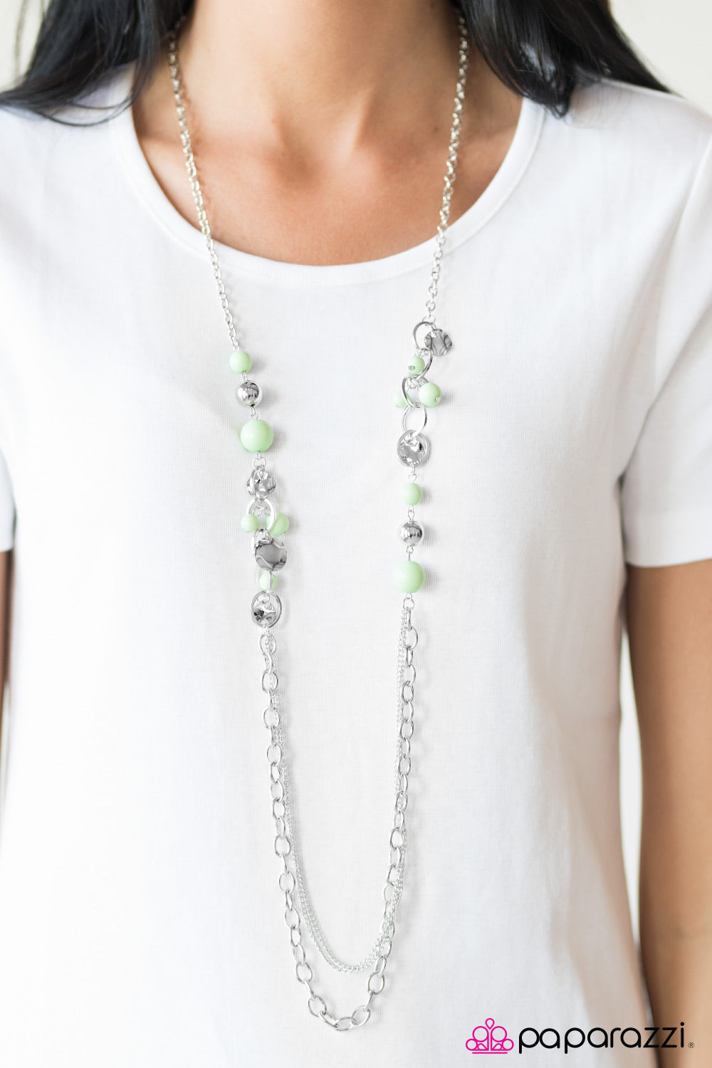 Dont Worry, BEACH Happy - Green - Paparazzi necklace