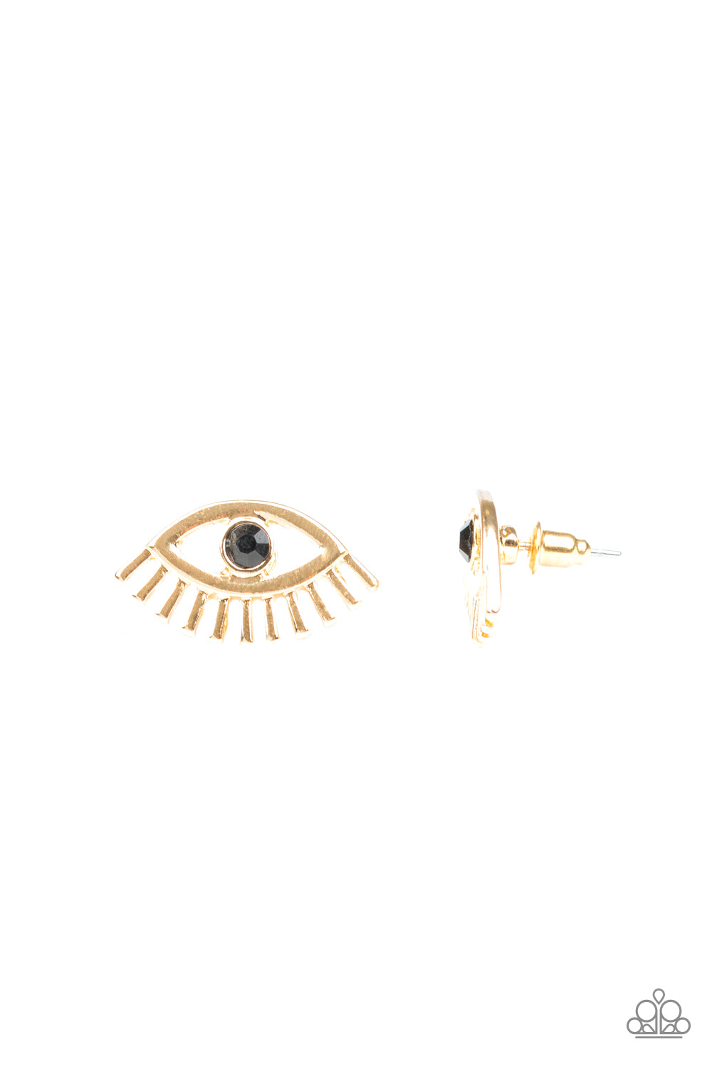 Don't Blink - gold - Paparazzi earrings