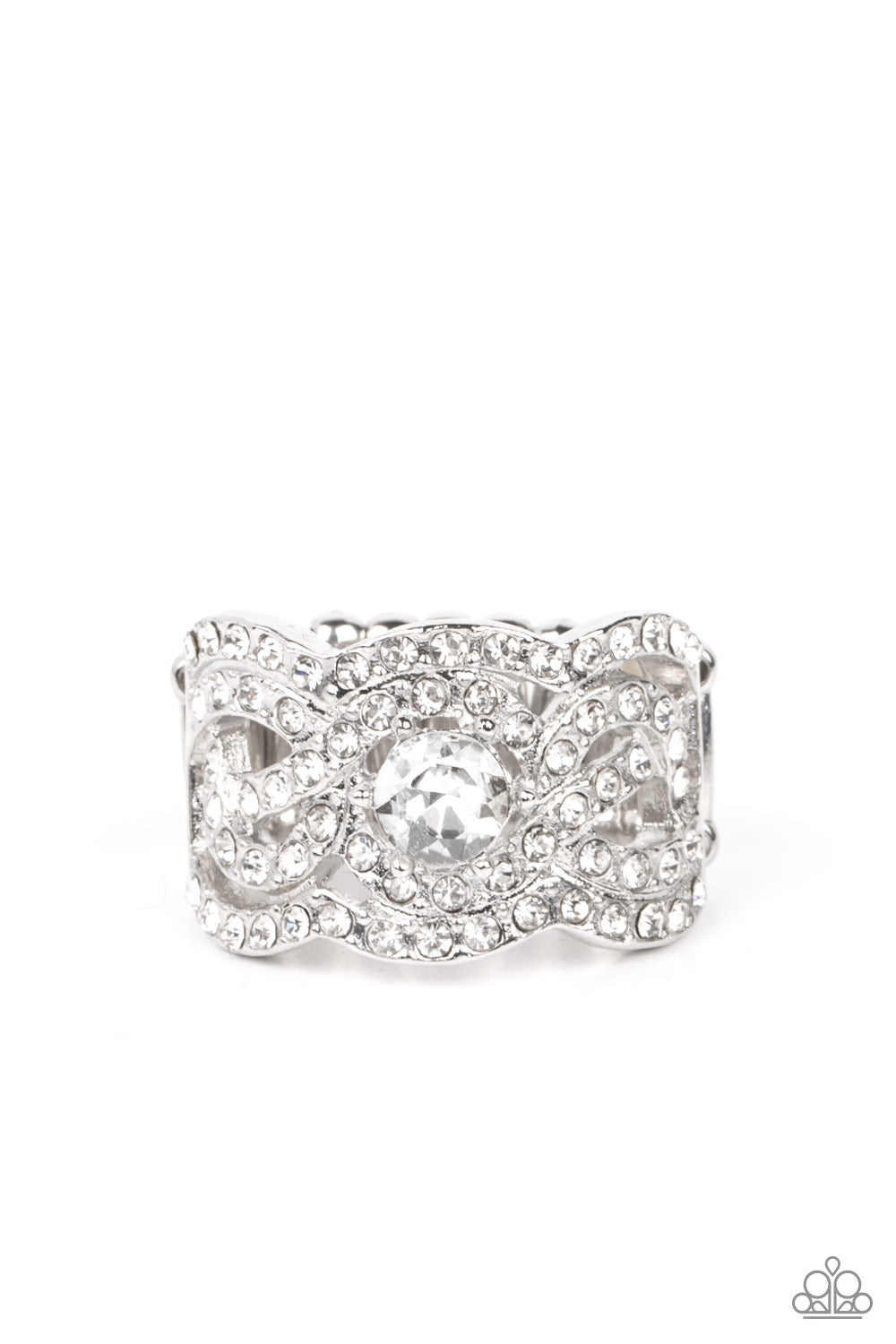 Doting on Dazzle - white - Paparazzi ring