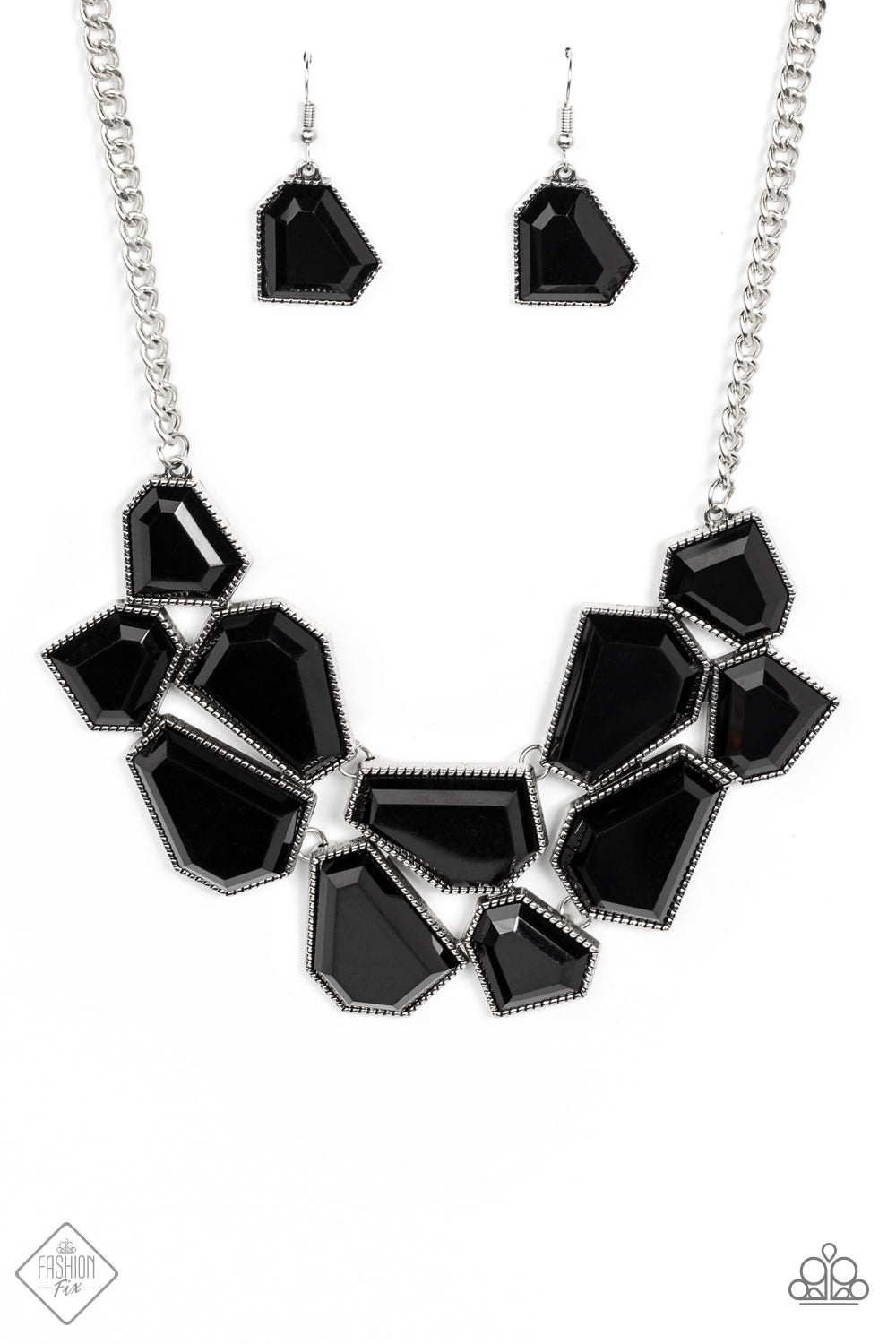 Double-DEFACED - black - Paparazzi necklace