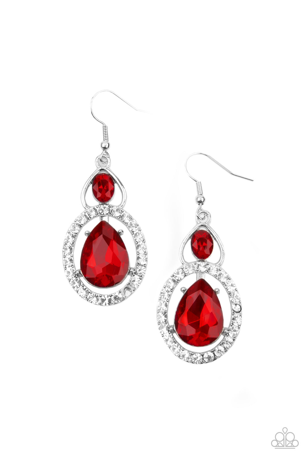 Double the Drama - red - Paparazzi earrings
