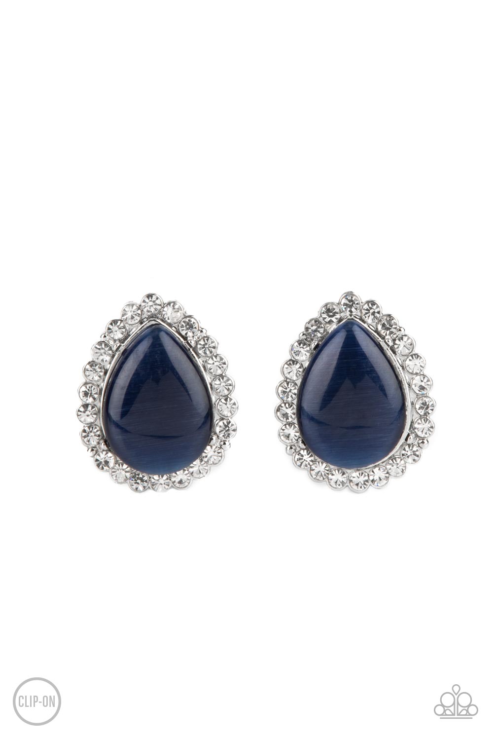 Downright Demure - blue - Paparazzi CLIP ON earrings