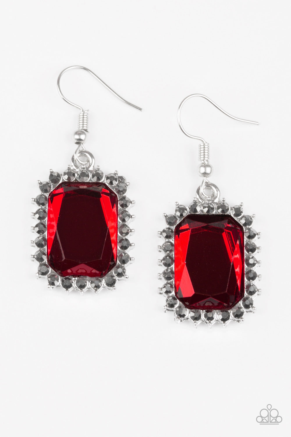 Downtown Dapper - red - Paparazzi earrings